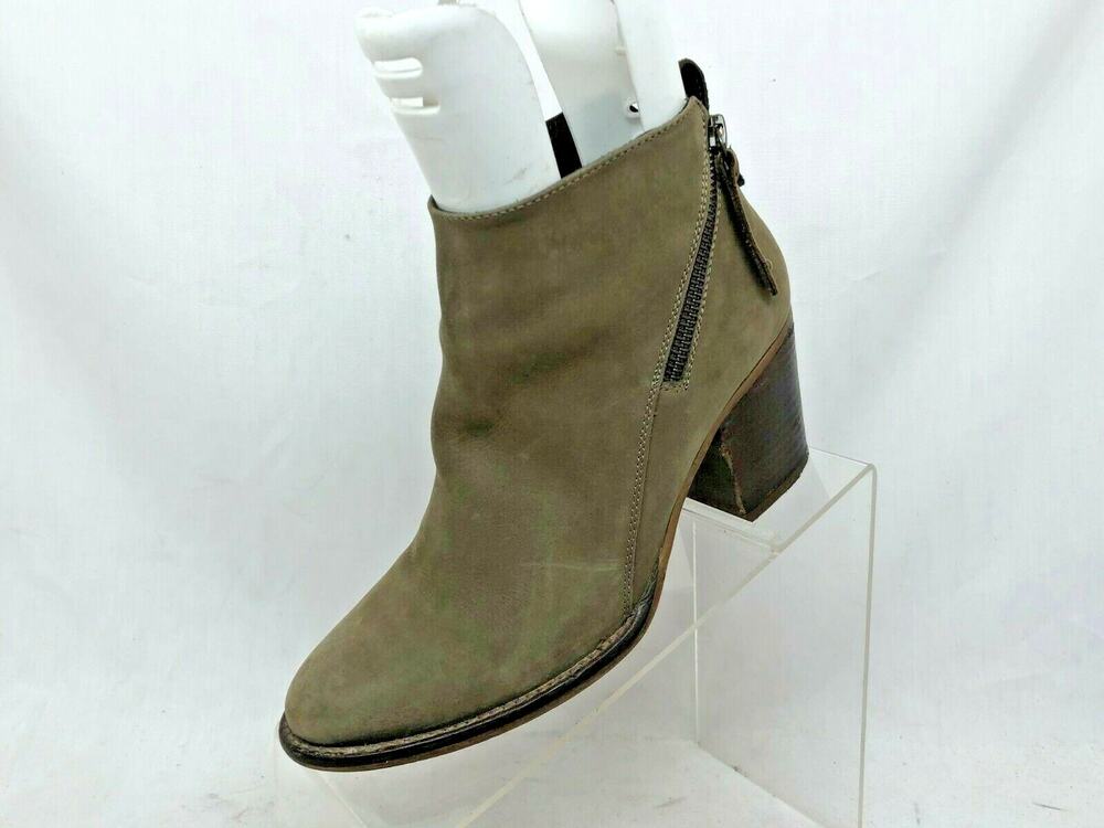 BLONDO Womens Gray Leather Waterproof Ankle Boots Bootie Size 8 M Style Nivada